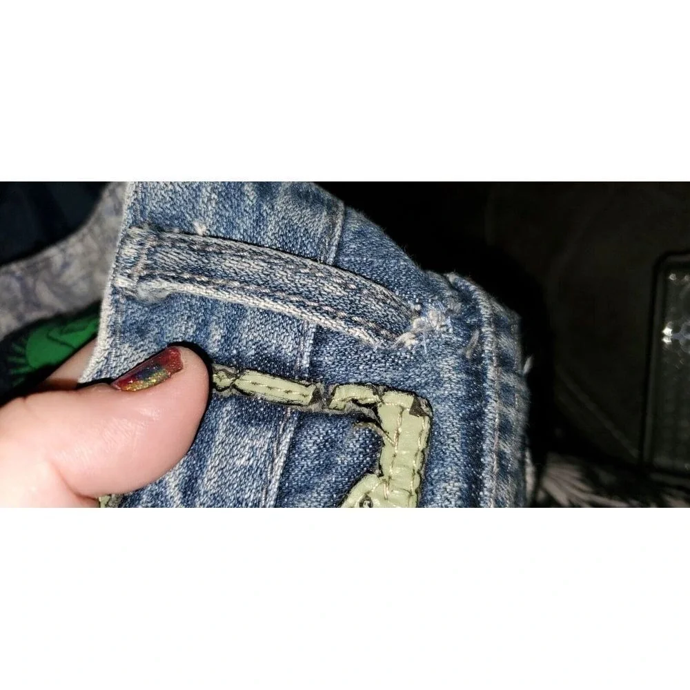 1990s Plugg Jeans 32 34x33‎ Tall Wide Leg Skater Rave Baggy Denim Y2K Carpenter